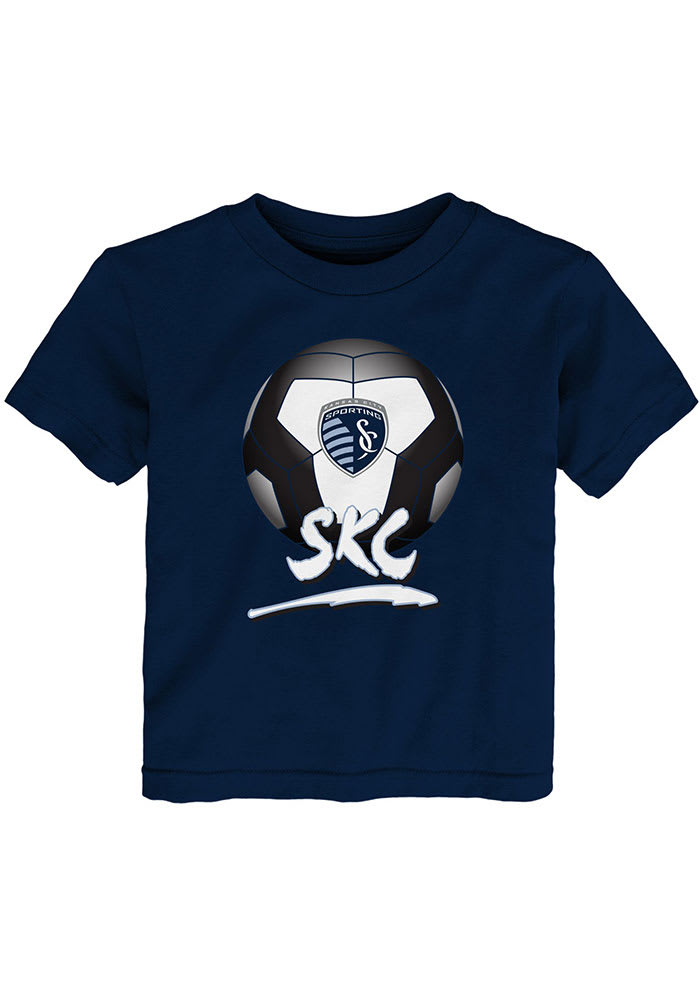 Sporting Kansas City Toddler Navy Blue Slogan Ball Short Sleeve T-Shirt