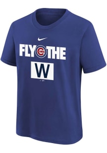 Nike Chicago Cubs Youth Blue Local Victory Short Sleeve T-Shirt