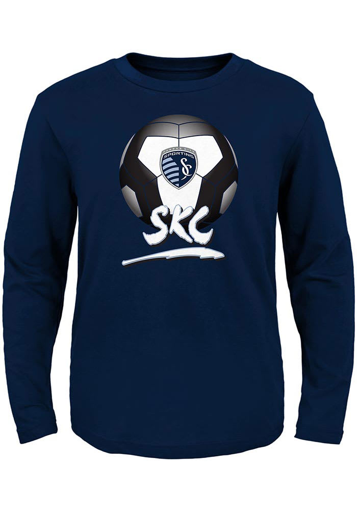 Sporting Kansas City Toddler Navy Blue Slogan Ball Long Sleeve T-Shirt