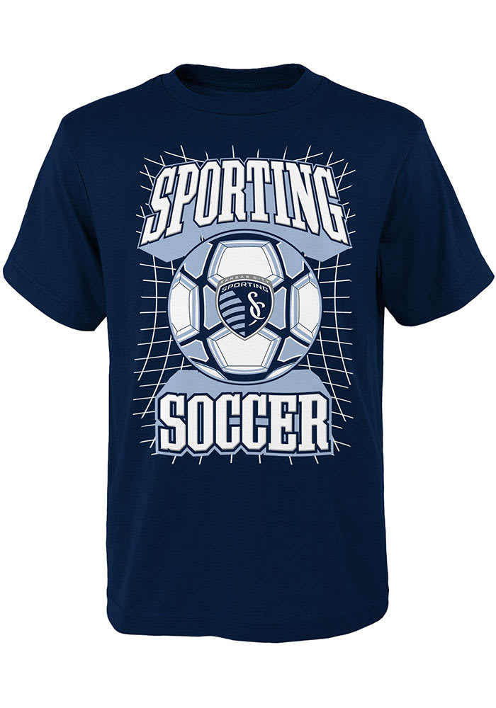 Sporting Kansas City Youth Navy Blue Free Kick Short Sleeve T-Shirt
