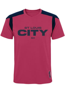 St Louis City SC Youth Navy Blue Wordmark Short Sleeve T-Shirt