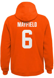 Baker Mayfield Outer Stuff Cleveland Browns Youth NN Long Sleeve Player Hoodie Orange