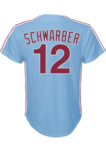 Kyle Schwarber  Philadelphia Phillies Boys Light Blue Cooperstown Replica Baseball Jersey