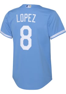 Nicky Lopez  Nike Kansas City Royals Youth Light Blue Alt Replica Jersey