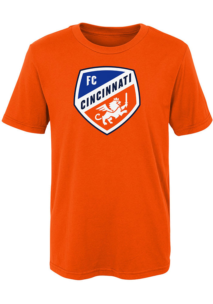 FC Cincinnati Boys Orange Primary Logo Short Sleeve T-Shirt