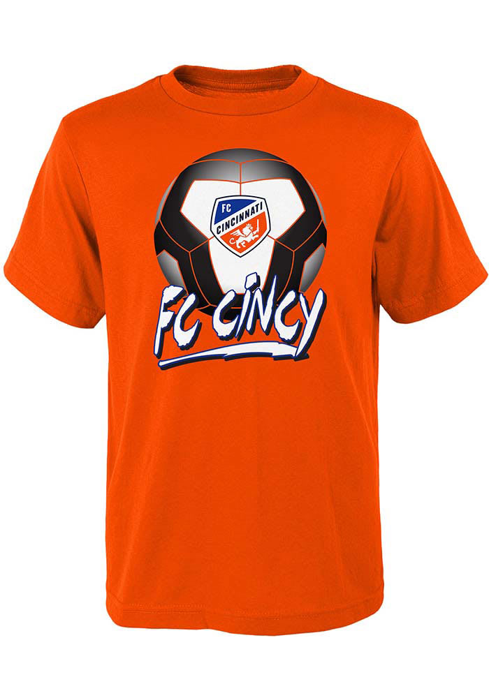 FC Cincinnati Youth Orange Slogan Ball Short Sleeve T-Shirt