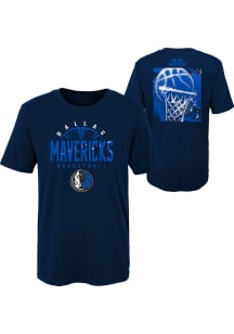 Dallas Mavericks Boys Navy Blue Street Ball Short Sleeve T-Shirt