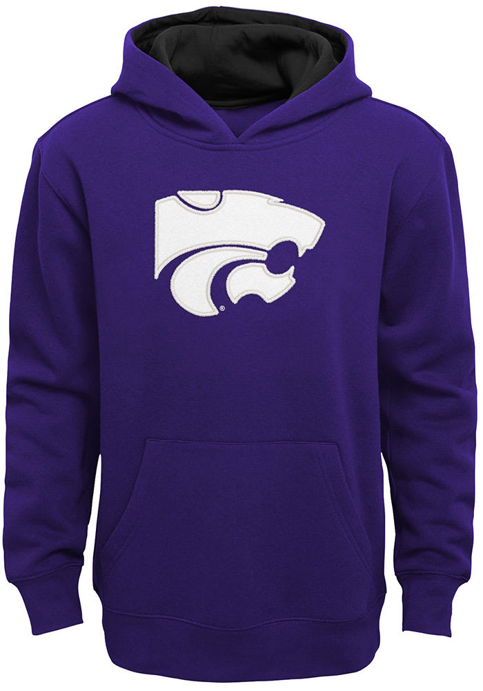 K-State Wildcats Boys Purple Prime Long Sleeve Hooded Sweatshirt