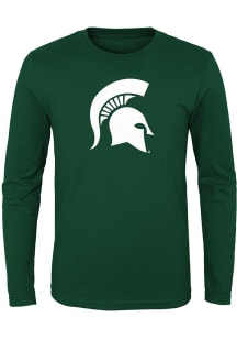Michigan State Spartans Boys Green Primary Logo Long Sleeve T-Shirt