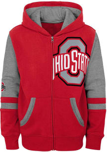 Ohio State Buckeyes Youth Red Stadium Long Sleeve Full Zip Jacket