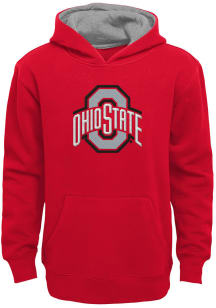 Boys Red Ohio State Buckeyes Prime Long Sleeve Hooded Sweatshirt
