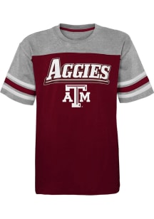 Texas A&amp;M Aggies Youth Maroon Fan Fave Short Sleeve Fashion T-Shirt