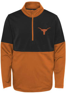 Texas Longhorns Youth Burnt Orange Quick Snap Long Sleeve Quarter Zip Shirt