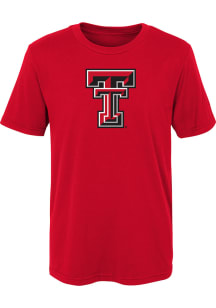 Texas Tech Red Raiders Boys Red Primary Logo Short Sleeve T-Shirt