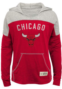 Chicago Bulls Girls Red Preseason Long Sleeve Hooded Sweatshirt