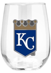 Kansas City Royals 15oz Emblem Stemless Wine Glass