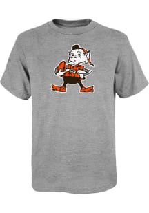 Brownie  Outer Stuff Cleveland Browns Youth Grey Brownie Short Sleeve T-Shirt