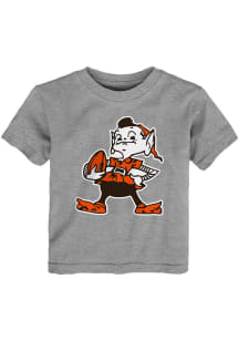Brownie  Outer Stuff Cleveland Browns Toddler Grey Brownie Short Sleeve T-Shirt