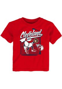 Cleveland Guardians Toddler Red On The Fence Short Sleeve T-Shirt
