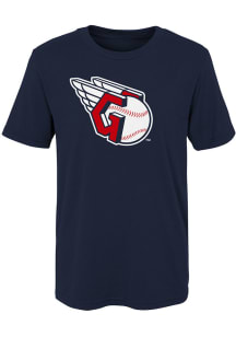 Cleveland Guardians Boys Navy Blue Primary Logo Short Sleeve T-Shirt