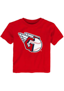 Cleveland Guardians Toddler Red Primary Logo Short Sleeve T-Shirt