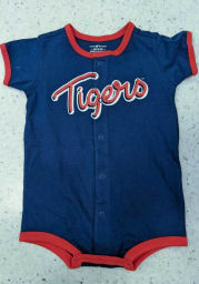 Detroit Tigers Baby Navy Blue Power Hitter Short Sleeve One Piece