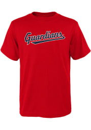 Cleveland Guardians Youth Red Guardians Wordmark Short Sleeve T-Shirt