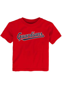 Cleveland Guardians Toddler Red Guardians Wordmark Short Sleeve T-Shirt
