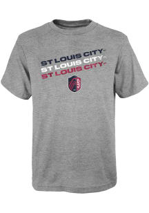 St Louis City SC Youth Grey Venice Short Sleeve T-Shirt