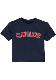 Cleveland Guardians Infant Cleveland Wordmark Short Sleeve T-Shirt Navy Blue