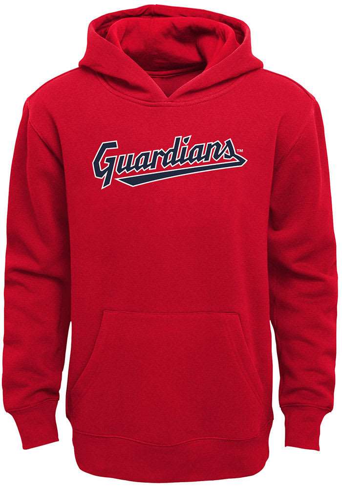 Cleveland Guardians Youth Wordmark Full-Zip Fleece Hoodie - Navy