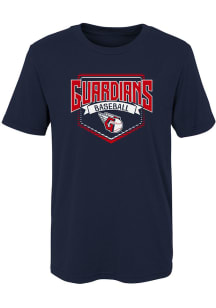 Cleveland Guardians Boys Navy Blue Prime Time Short Sleeve T-Shirt