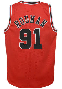 Dennis Rodman  Mitchell and Ness Chicago Bulls Youth Swingman Road Red Basketball Jersey