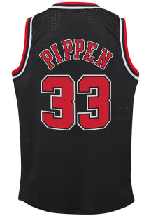 Scottie Pippen  Mitchell and Ness Chicago Bulls Toddler Black Swingman Alt Jersey Basketball Jer..