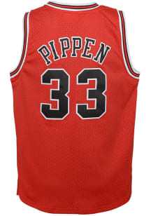 Scottie Pippen  Mitchell and Ness Chicago Bulls Youth Swingman Road Red Basketball Jersey