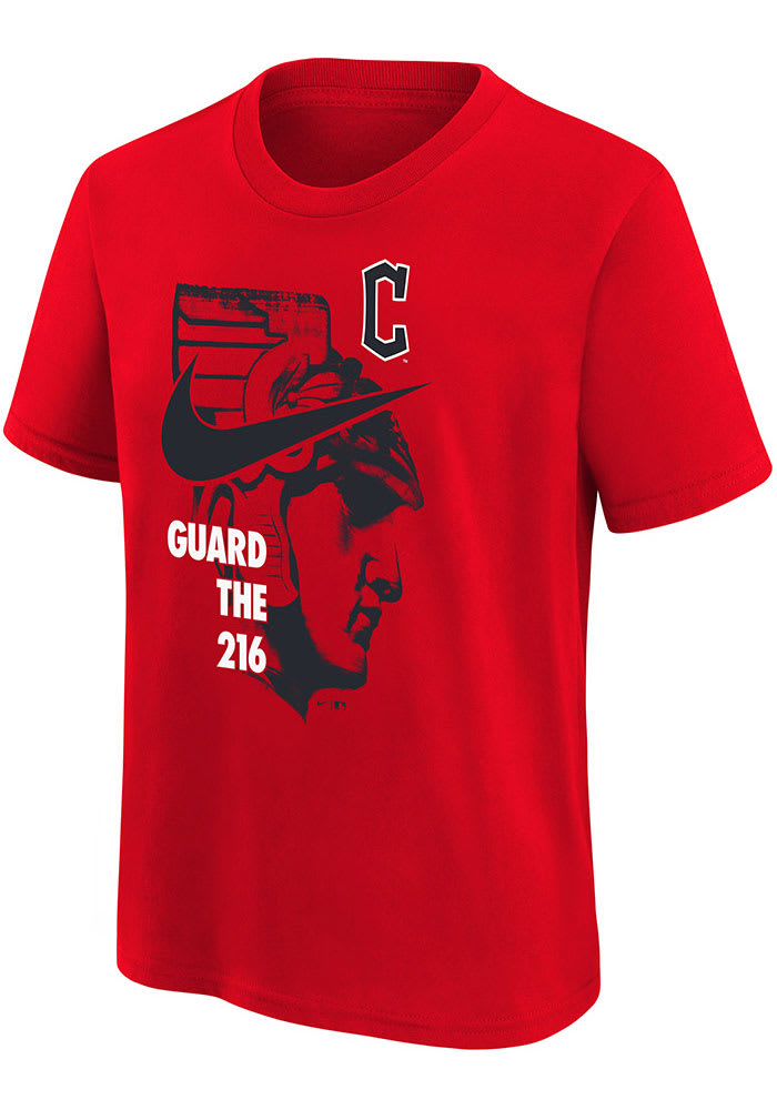 Nike Cleveland Guardians Youth Red Guard The 216 Short Sleeve T-Shirt