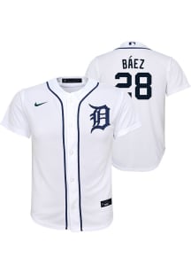 Javier Baez  Detroit Tigers Boys White Home Replica Baseball Jersey