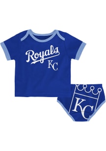 Kansas City Royals Infant Blue Relay SS Diaper Set Top and Bottom