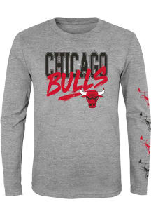 Chicago Bulls Boys Grey Get Busy Long Sleeve T-Shirt