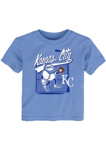 Kansas City Royals Infant On The Fence Short Sleeve T-Shirt Light Blue