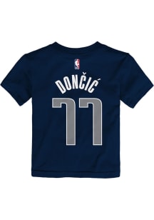 Luka Doncic Dallas Mavericks Toddler Navy Blue Flat Replica NN Short Sleeve Player T Shirt
