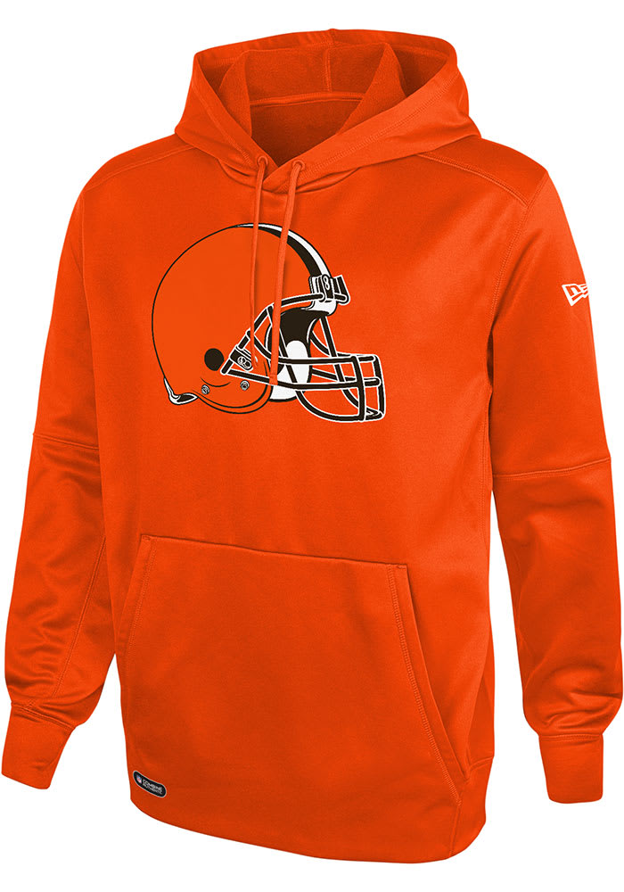 Cleveland Browns Mens Orange Stadium Logo Hood