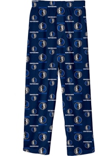 Dallas Mavericks Boys Navy Blue All Over Printed Sleep Pants