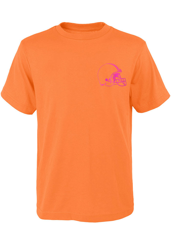 Cleveland Browns Youth Orange Heat Wave Short Sleeve T-Shirt