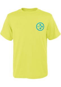 Pittsburgh Steelers Boys Yellow Heat Wave Short Sleeve T-Shirt