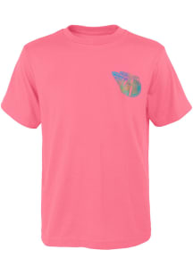 Cleveland Guardians Youth Pink Heat Wave Short Sleeve T-Shirt
