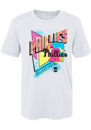 Philadelphia Phillies Youth White Playmaker Short Sleeve T-Shirt