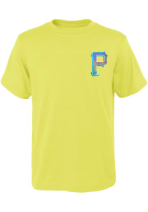 Pittsburgh Pirates Boys Yellow Heat Wave Short Sleeve T-Shirt
