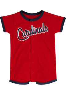 St Louis Cardinals Baby Red Power Hitter Short Sleeve One Piece