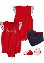 St Louis Cardinals Baby Red Home Plate Bib Set One Piece